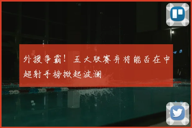 外援争霸！五大联赛弃将能否在中超射手榜掀起波澜